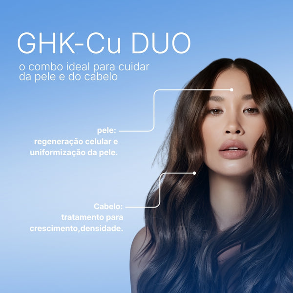 Combo peptídeos (PELE E CABELO) - Sérum P1 de GHK-CU + Tônico H1 de GHK-CU & AHK-CU