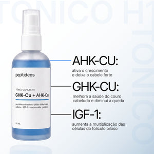 Combo peptídeos (PELE E CABELO) - Sérum P1 de GHK-CU + Tônico H1 de GHK-CU & AHK-CU