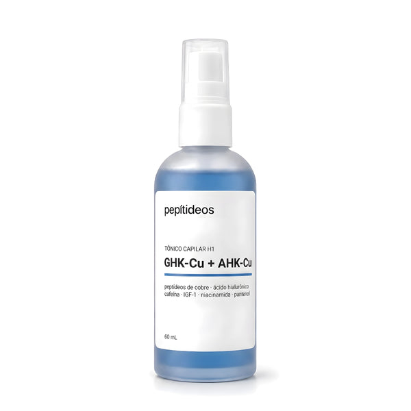 TÔNICO CAPILAR H1 - (GHK-Cu + AHK-Cu) para fortalecimento e densidade com peptídeos de cobre