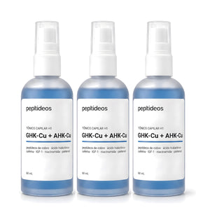 TÔNICO CAPILAR H1 - (GHK-Cu + AHK-Cu) para fortalecimento e densidade com peptídeos de cobre